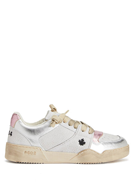 Announcer Pink White Women's Leather Sneakers
