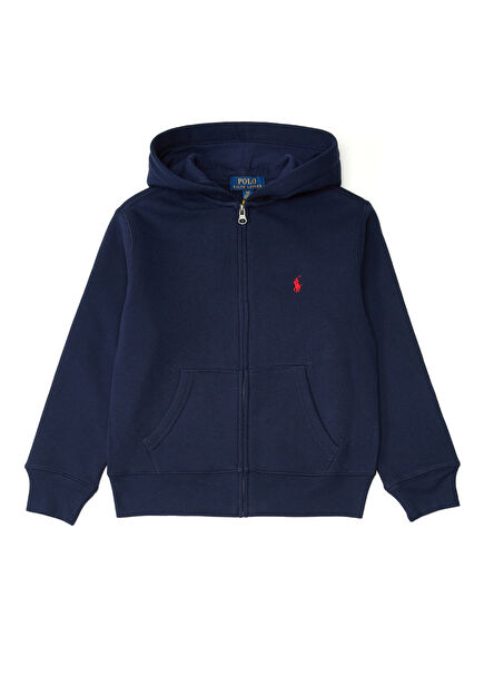 Lacivert Kapüşonlu Erkek Çocuk Sweatshirt