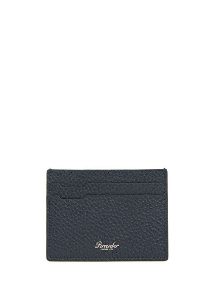 Navy Blue Men's Leather Card Holder