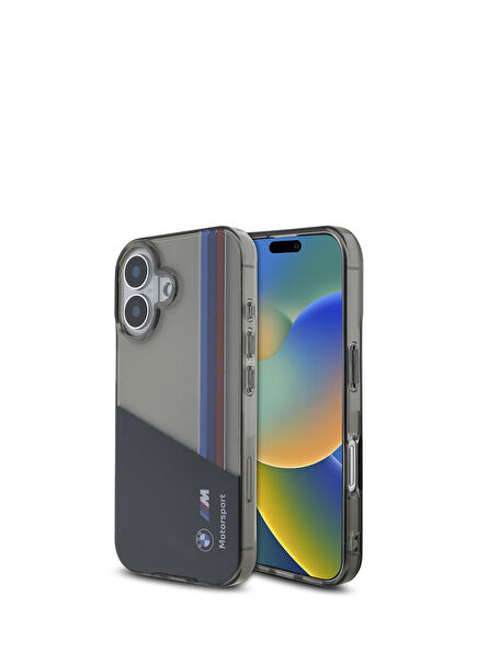iPhone 16 Pro Max Semi-Transparent M Design Striped Phone Case