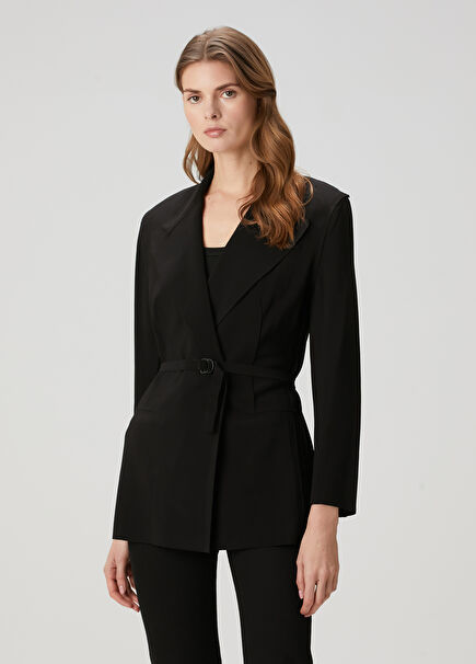 Black Double-Breasted Jacket