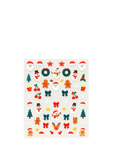 New Year Yılbaşı Temalı Çocuk Tırnak Sticker