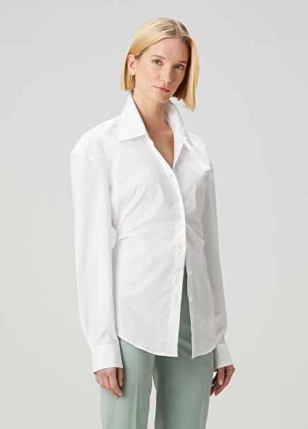 White Belt Detailed Shirt