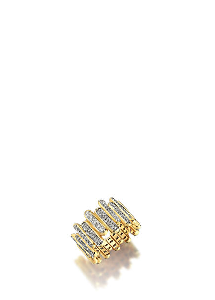 Beams Band Pırlantalı Kadın Altın Yüzük