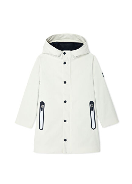 White Waterwick Hooded Boys' Parka