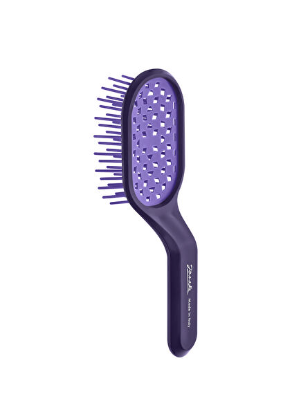 Curvy Bag Vented Violet Punched Hair Brush