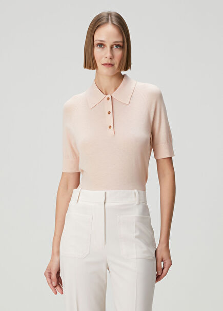 Pembe Yün Polo Triko