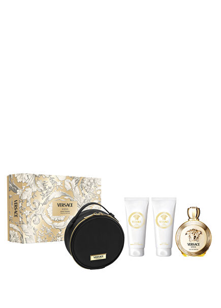 Eros Pour Femme EDP 100 ml Parfüm + 100 ml Duş Jeli + 100 ml vücut Losyonu + Çanta Kadın Parfüm Seti