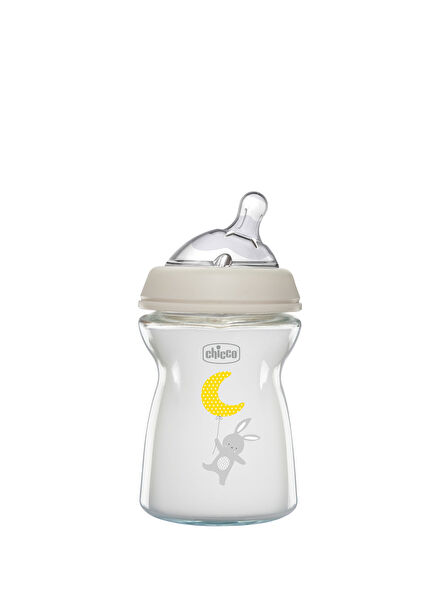 Natural Feeling Bottle for 0+ Months, Grey Glass, 250 ml
