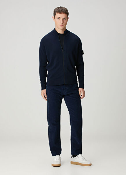 Lacivert Kadife Pantolon