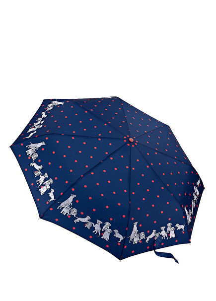 Minilite 2 Mili's Friends Dog Patterned Navy Blue Women's Umbrella