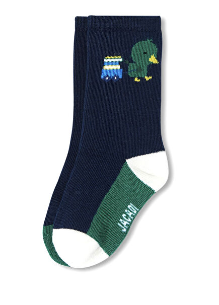 Colorful Soft Knit 2-Pack Baby Boy High Socks