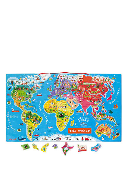 Dünya Haritası Mıknatıslı Oyun