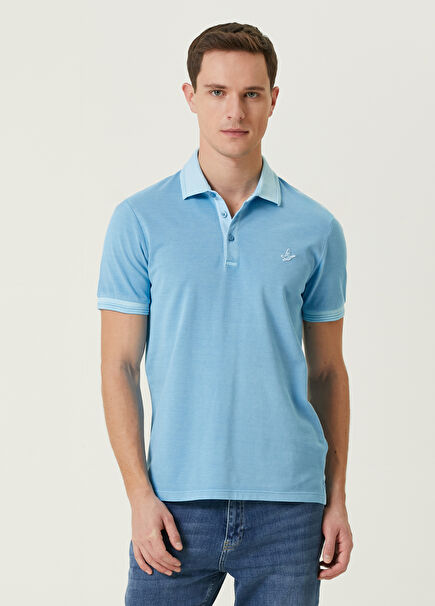 Slim Fit Açık Mavi Polo T-shirt