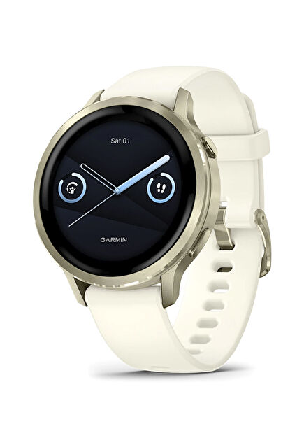Garmin Venu 4 - 41 mm with Lunar Gold Silicone Strap