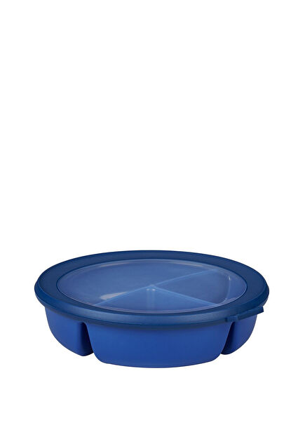 Bento Cirqula Navy 3-Compartment Plastic Storage Container