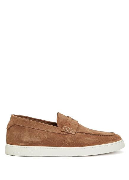 Kum Saraç Detaylı Erkek Süet Loafer