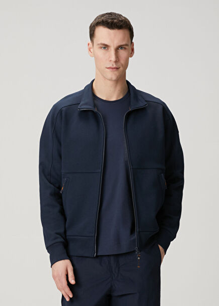 Lacivert Kapüşonlu Sweatshirt