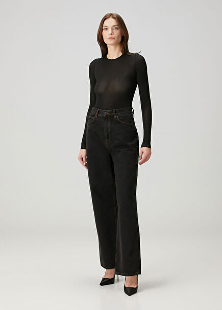 Oversize Fit Black Jeans