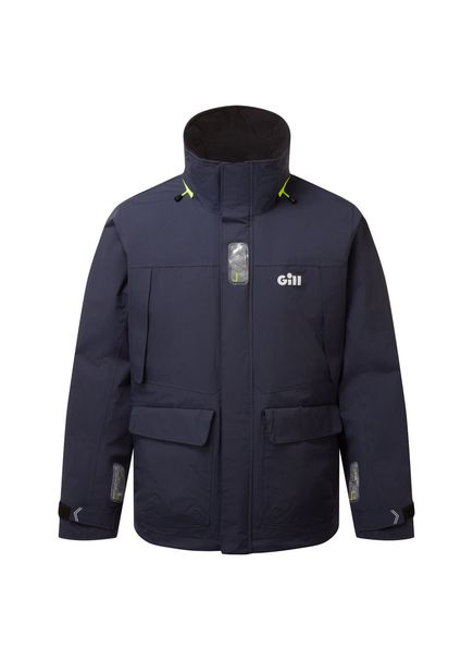 Coastal Cruising Navy Stand Collar Men's Sports Jacket