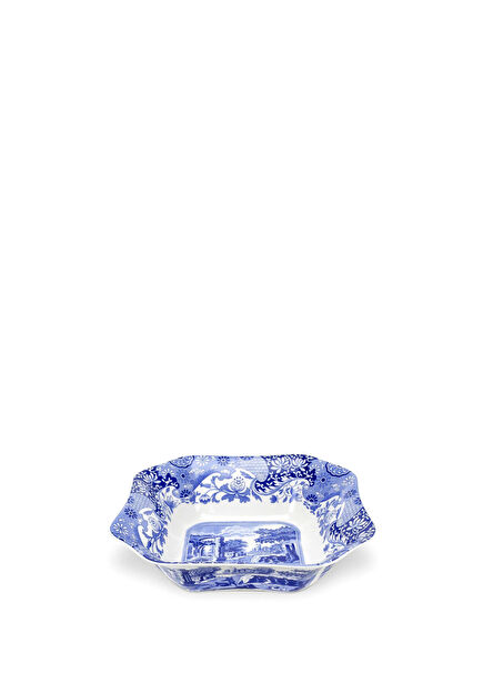 Blue Italian Kare Porselen Salata Servis Kasesi