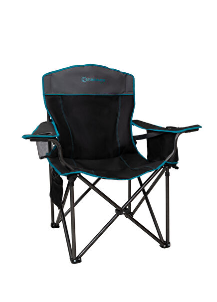 Mega Comfort XXL Black Grey Folding Camping Chair