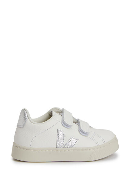 Small Esplar Chromefree White Kids Leather Sneaker