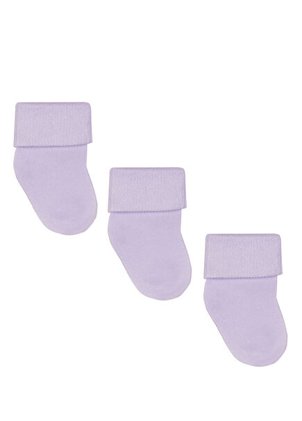 Purple Unisex Baby 3-Socks Set