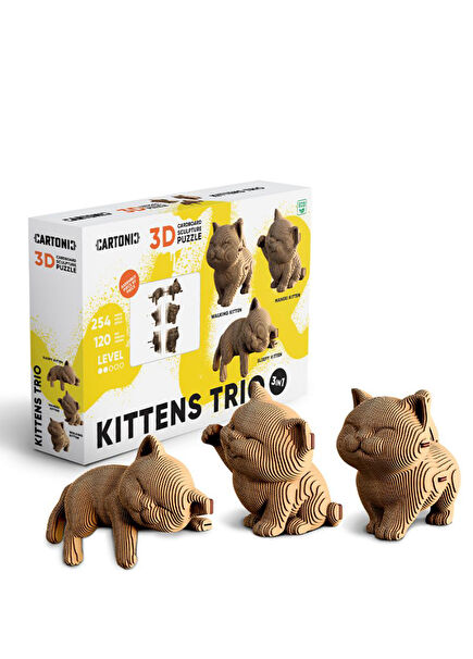 Kittens Trio Kids 3D Puzzle
