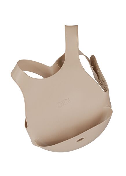 Silikon Bubble Beige Mama Önlüğü