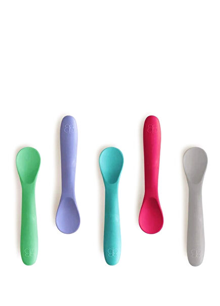 Spoon Pink Silicone 5-Piece Spoon Set