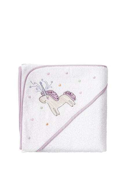 Astra 100% Organic Cotton Embroidered Baby Terry Swaddle 80 x 80 cm