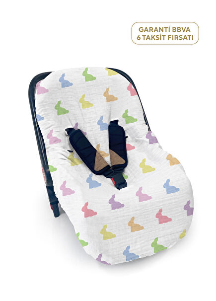 %100 Pamuk Rainbow Lapin Müslin Bebek Ana Kucağı Kılıfı
