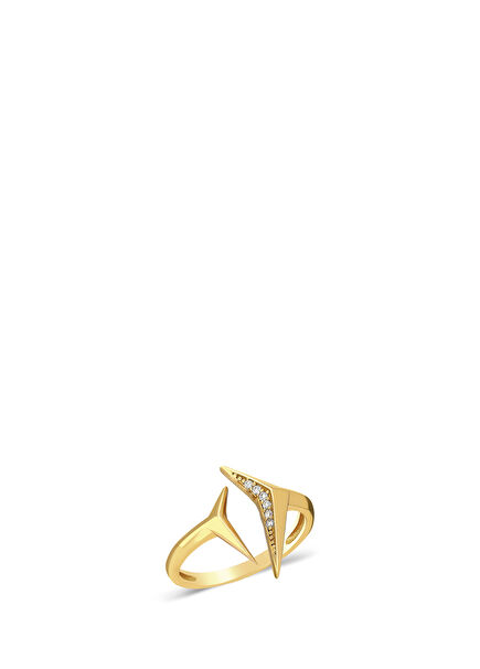 Iconic 925 Sterling Silver 18K Gold Plated Women's Ring