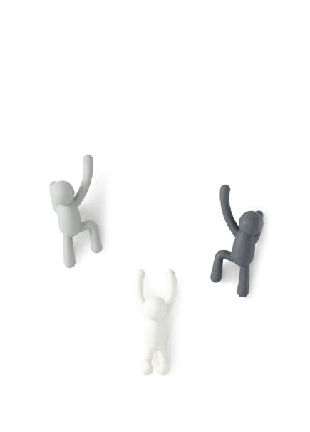 Buddy White Gray Anthracite Wall Hooks