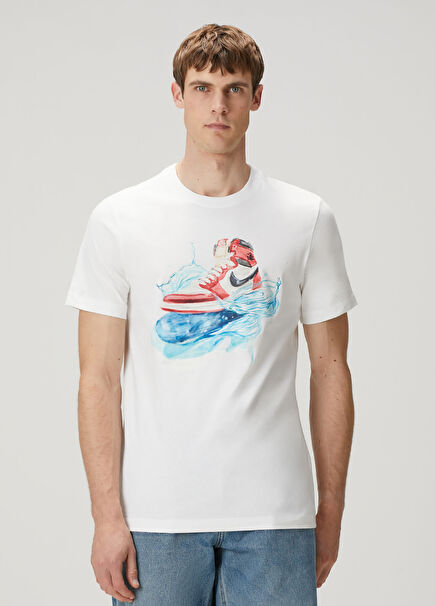 Jordan Flight Essentials AJ1 Beyaz T-shirt