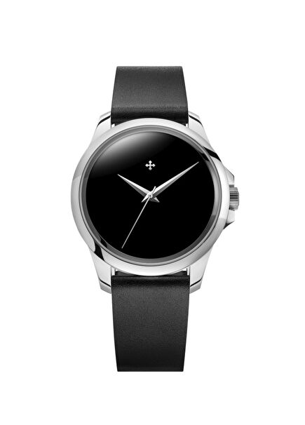 1221510 Redentore Ultrablack Hand-Wound Automatic Black Leather Men's Wristwatch