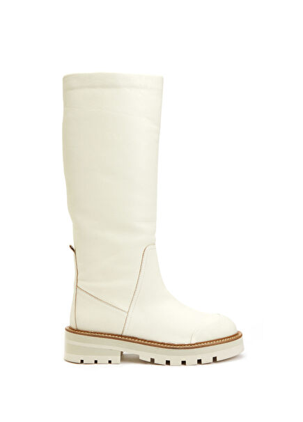 Cream Womens Boots