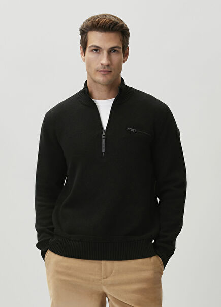 Black Wool Knitwear