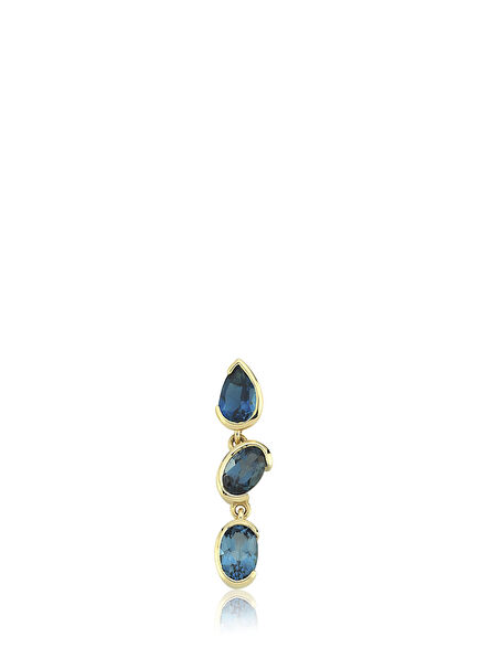 Denim Waterfall 14K Gold Women's Earrings