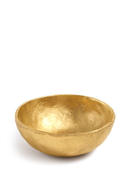 Lotus Mat Altın Pirinç Dekoratif Obje