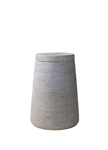 Kapaklı Rattan Çamaşır Sepeti 