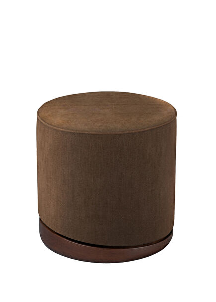 Lisbon Coffee Velvet Small Size Pouf