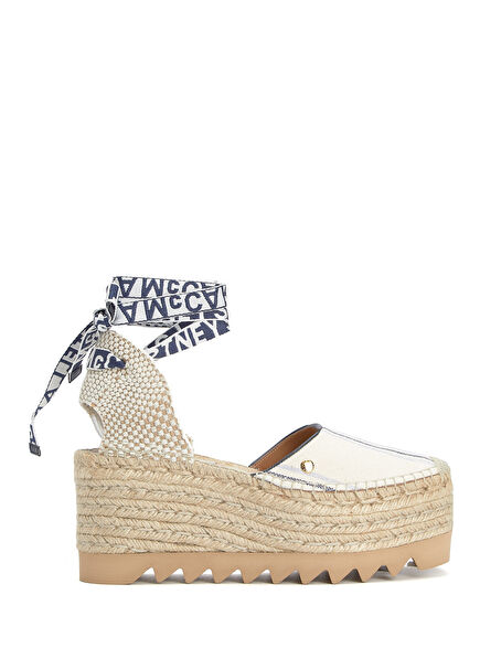 Gaia Mavi Beyaz Espadril