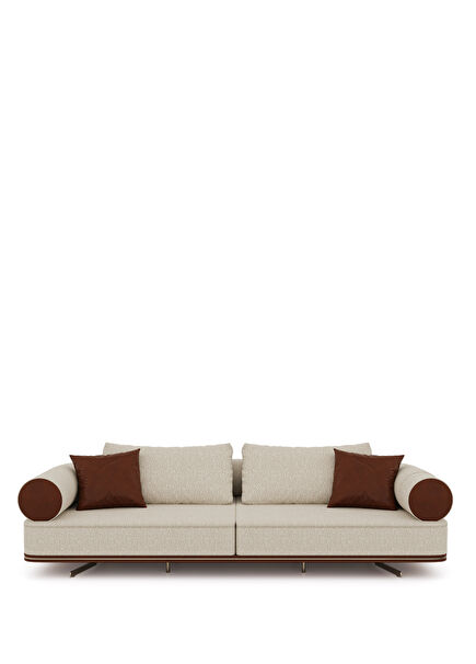 Rocco Sofa Bej Üçlü Kanepe