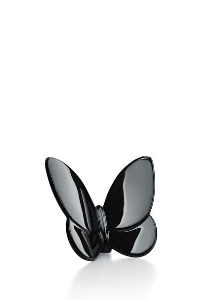 Papillon Lucky Black Butterfly Kelebek Figürlü Siyah Kristal Biblo