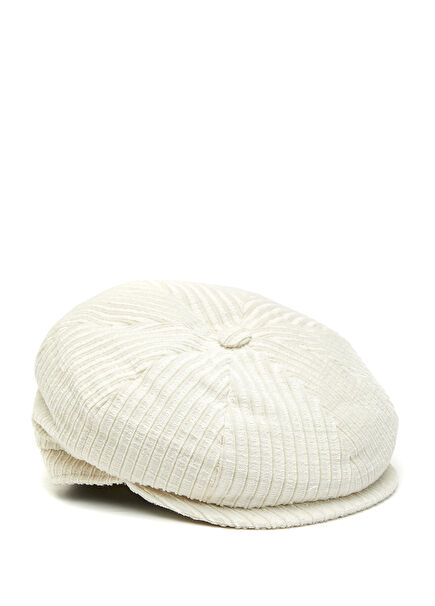 Cream Textured Men's Hat
