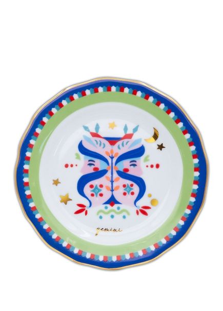 Zodiac Vibe İkizler Burcu Porselen Pasta Tabağı 16 cm
