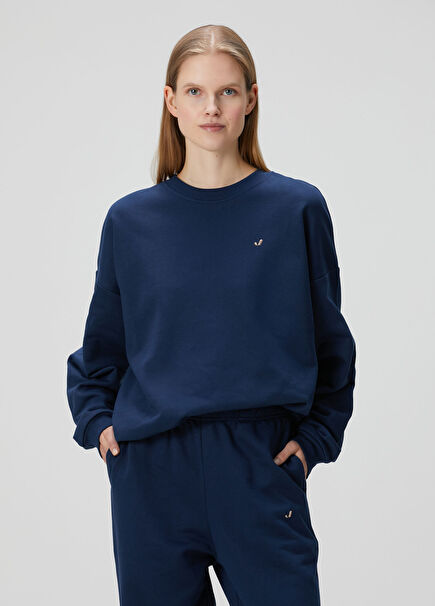 Aura Navy Blue Sweatshirt