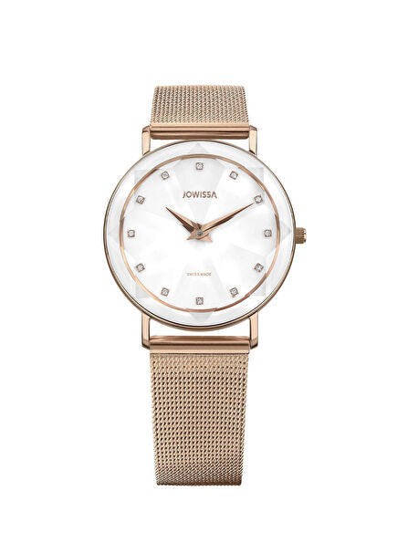 Facet Swiss Made Gold Steel Women's Watch
